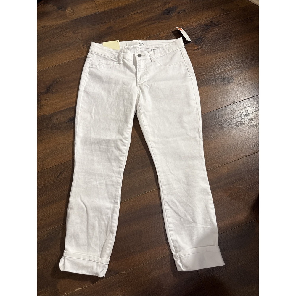 NWT Joe Fresh Jeans Slim Leg Women's Size 8 White Low Rise Cotton‎ Blend Stretch